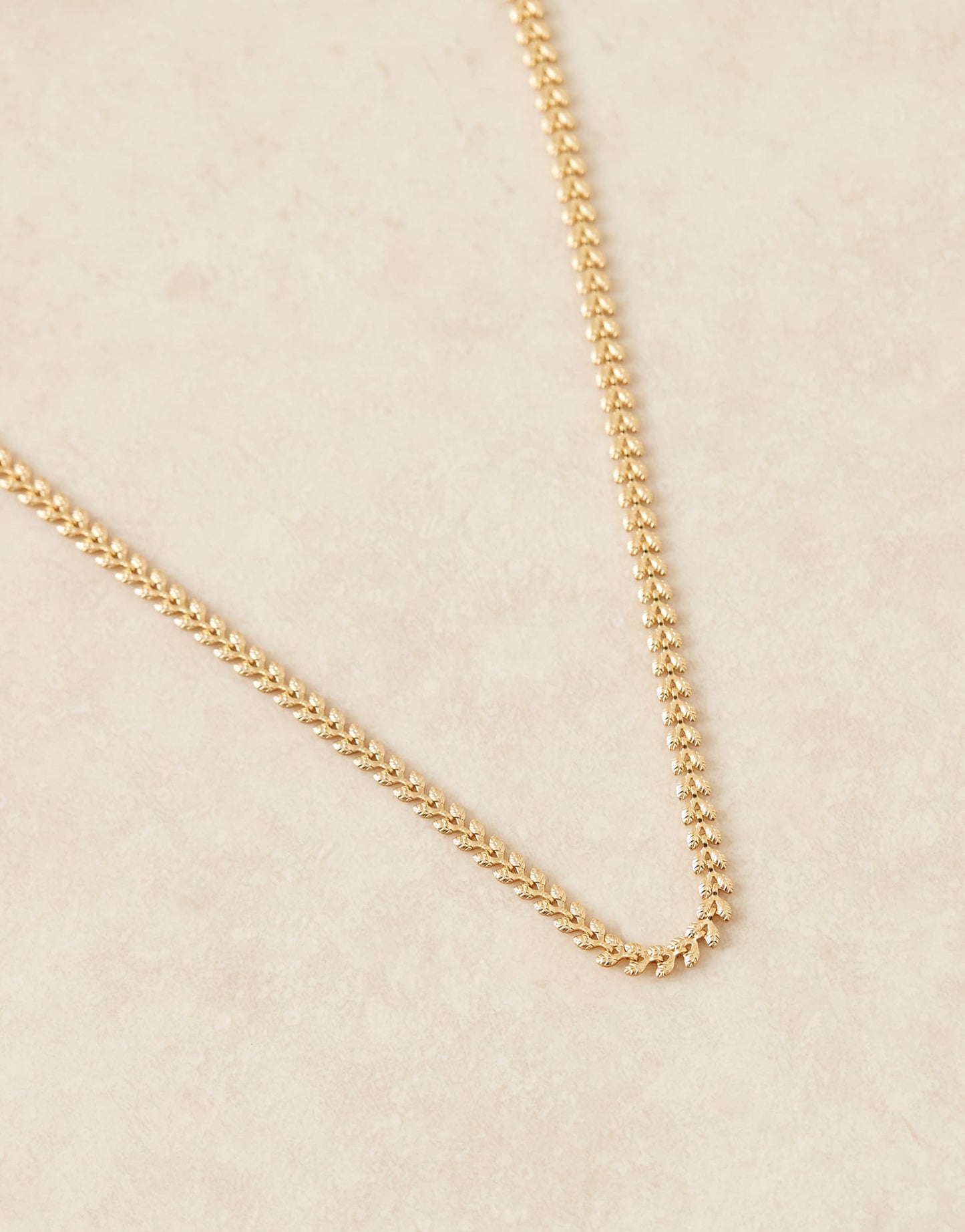 Z Gold Plated Leaf Chain Necklace