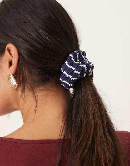 Stripped Ribbed Hair Scrunchie