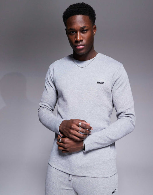 Waffle Logo Long Sleeve T-Shirt Regular Fit