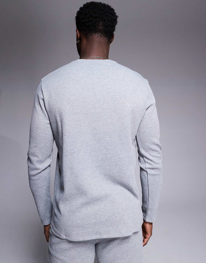 Waffle Logo Long Sleeve T-Shirt Regular Fit