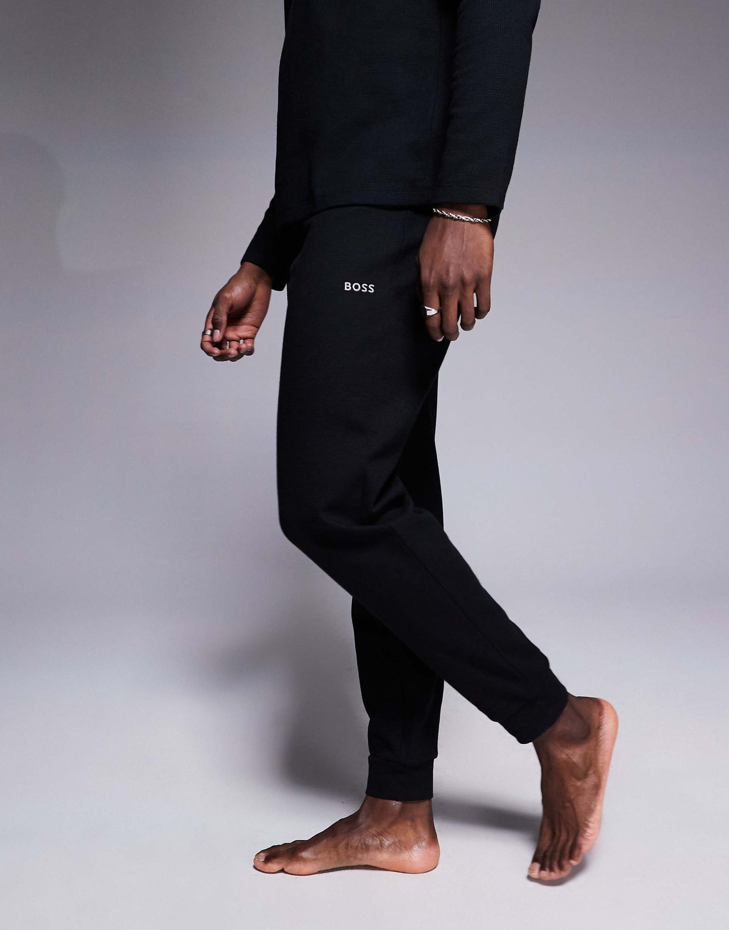 Waffle Logo Cuffed Joggers