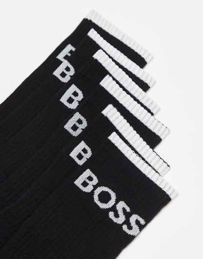 6 Pack Stripe Logo Trainer Socks
