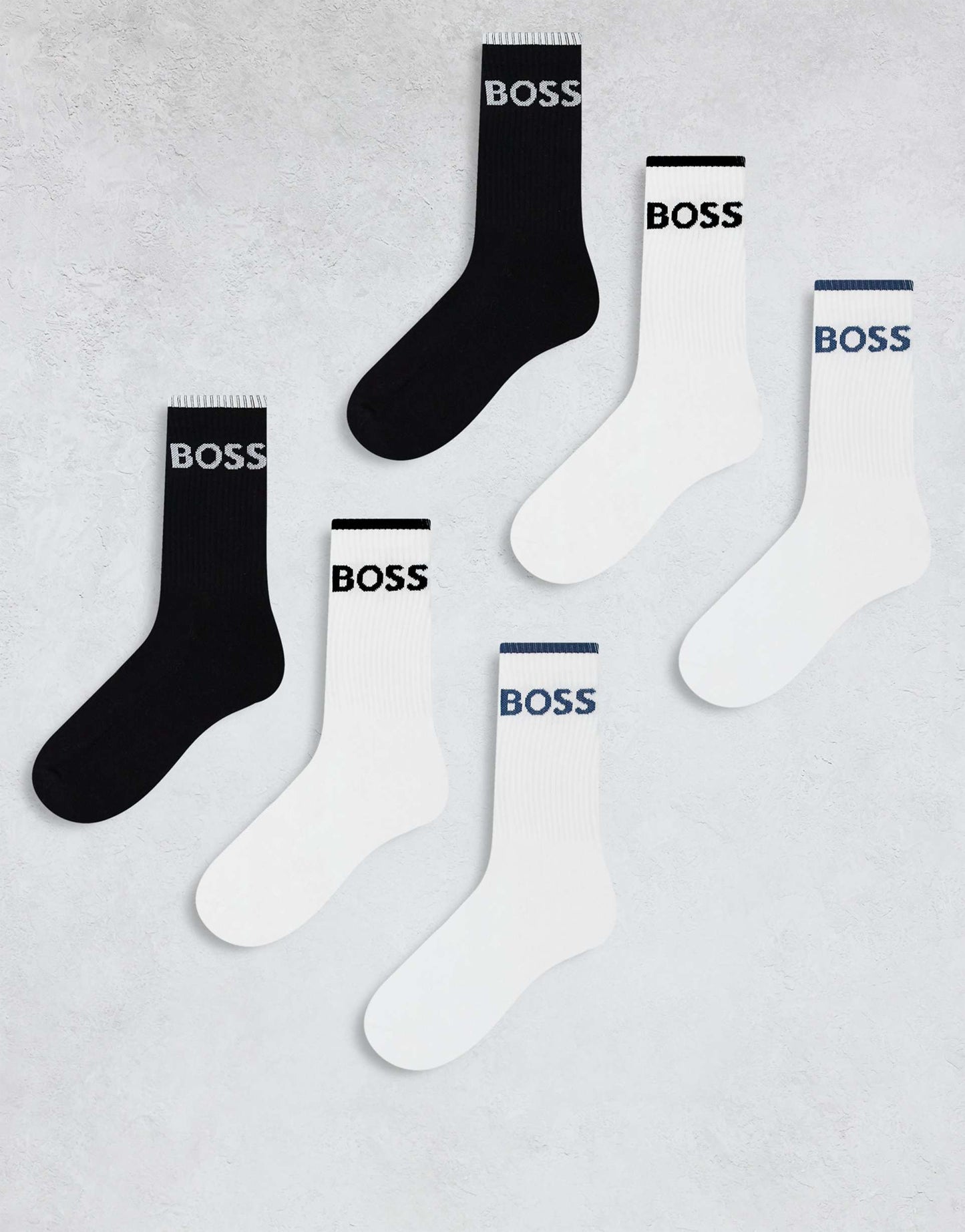 3 Pack Stripe Logo Rib Trainer Socks