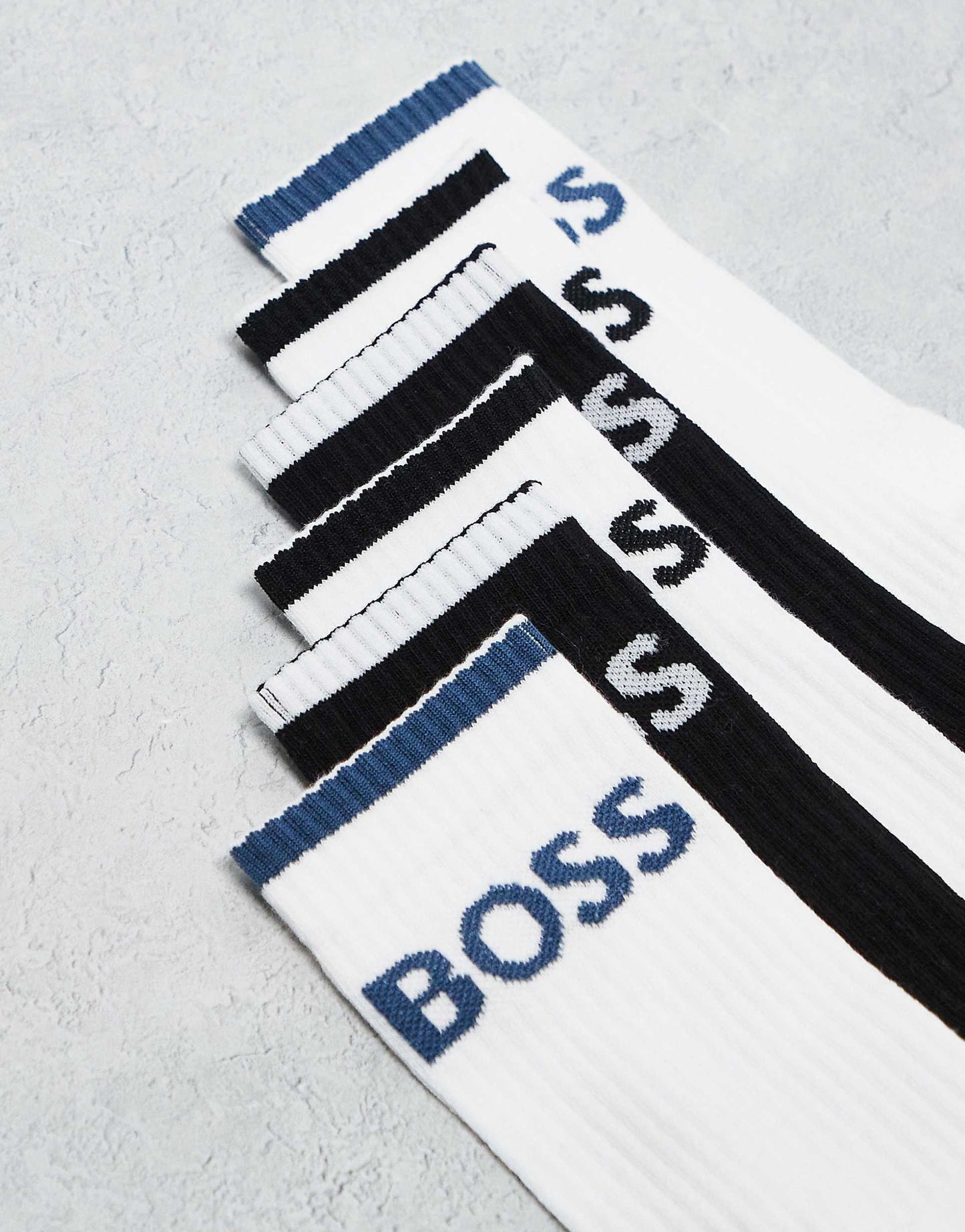 3 Pack Stripe Logo Rib Trainer Socks