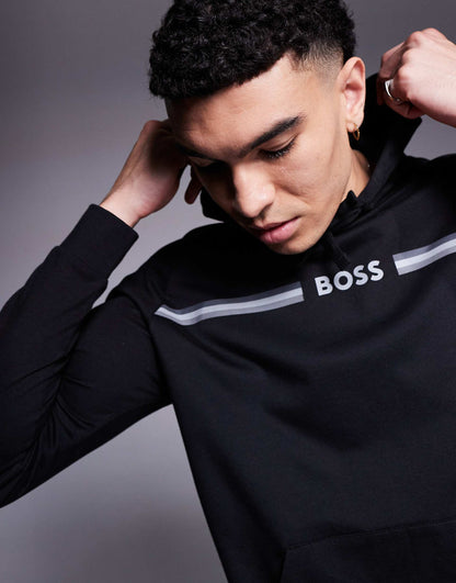 Authentic Stripe Logo Hoodie Regular Fit