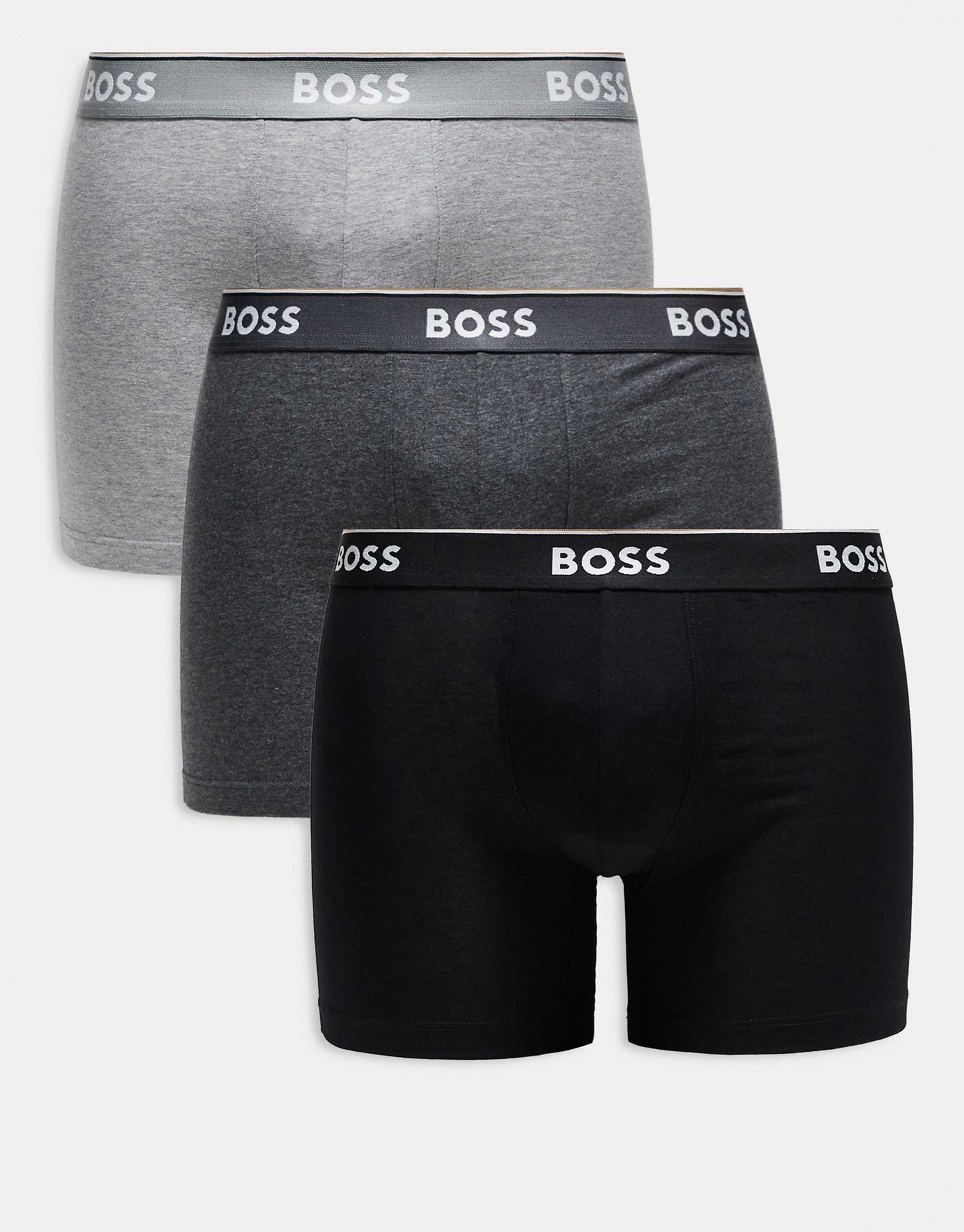 Boxer Power 3 Pack Logo Waistband Long Length Trunks