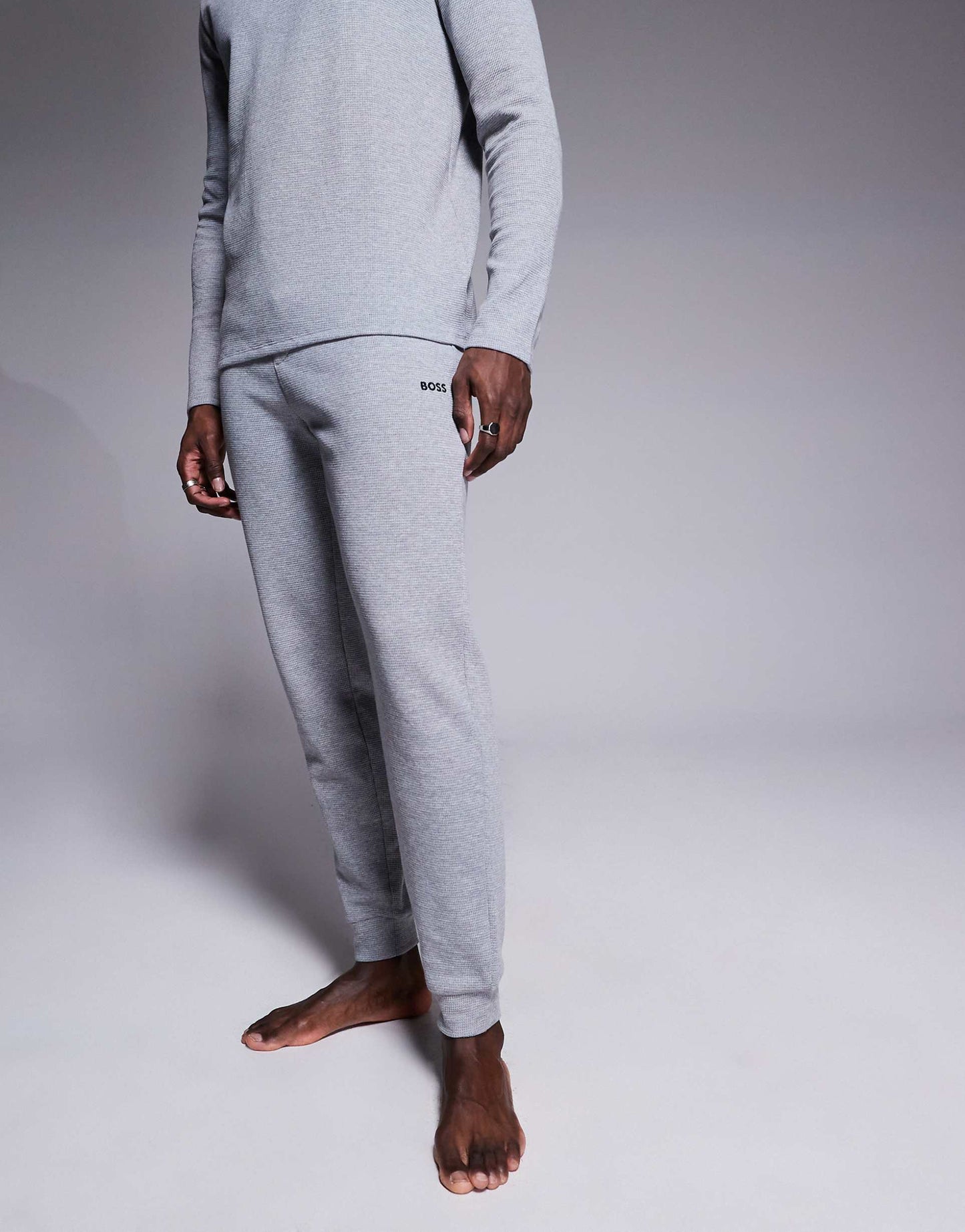 Waffle Logo Cuffed Joggers