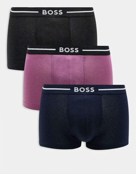 Bold 3 Pack Logo Waistband Trunks