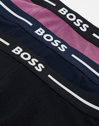 Bold 3 Pack Logo Waistband Trunks