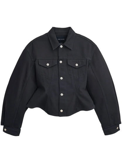 Fluted Denim Jacket