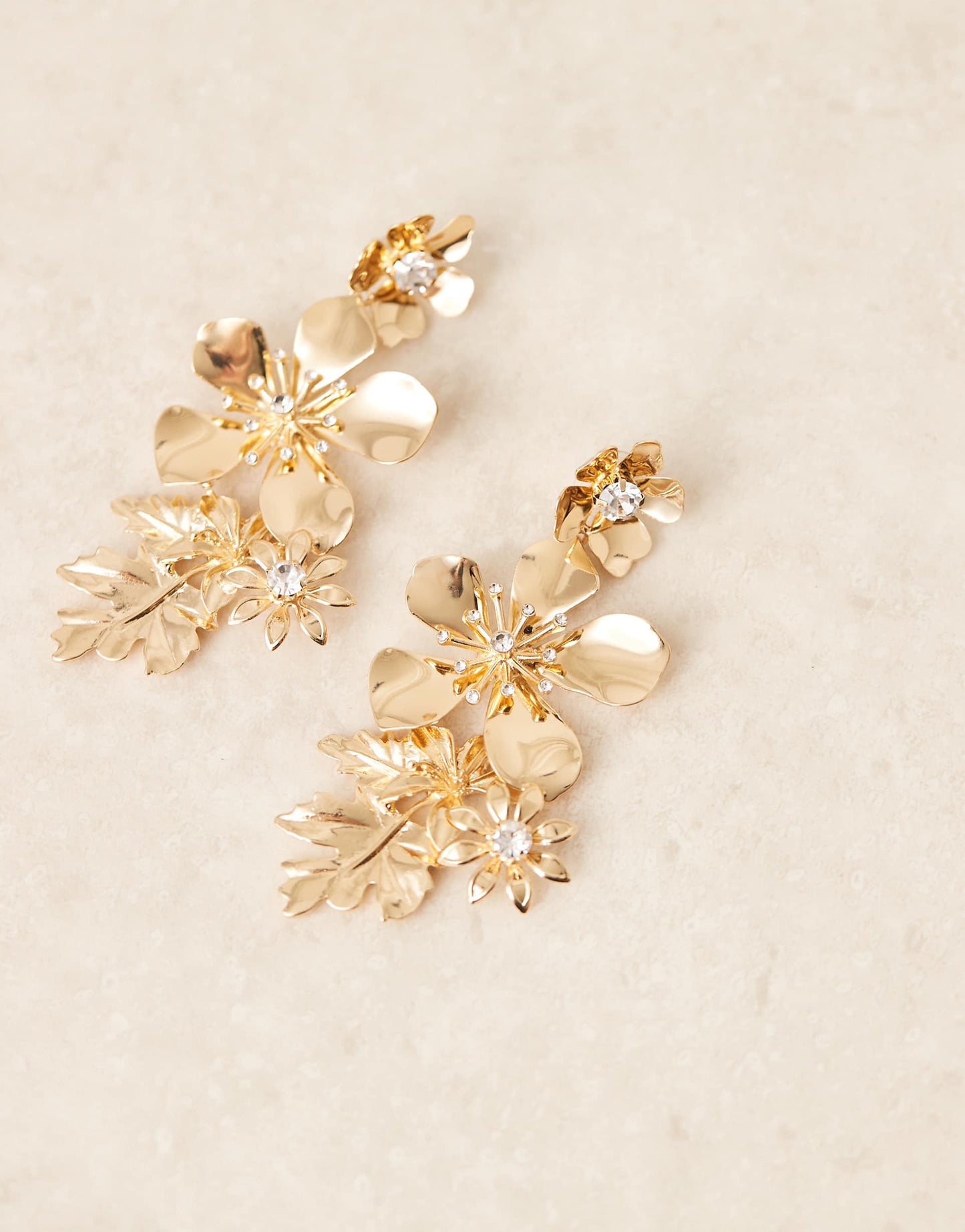 Statement Flower Drop Earrings