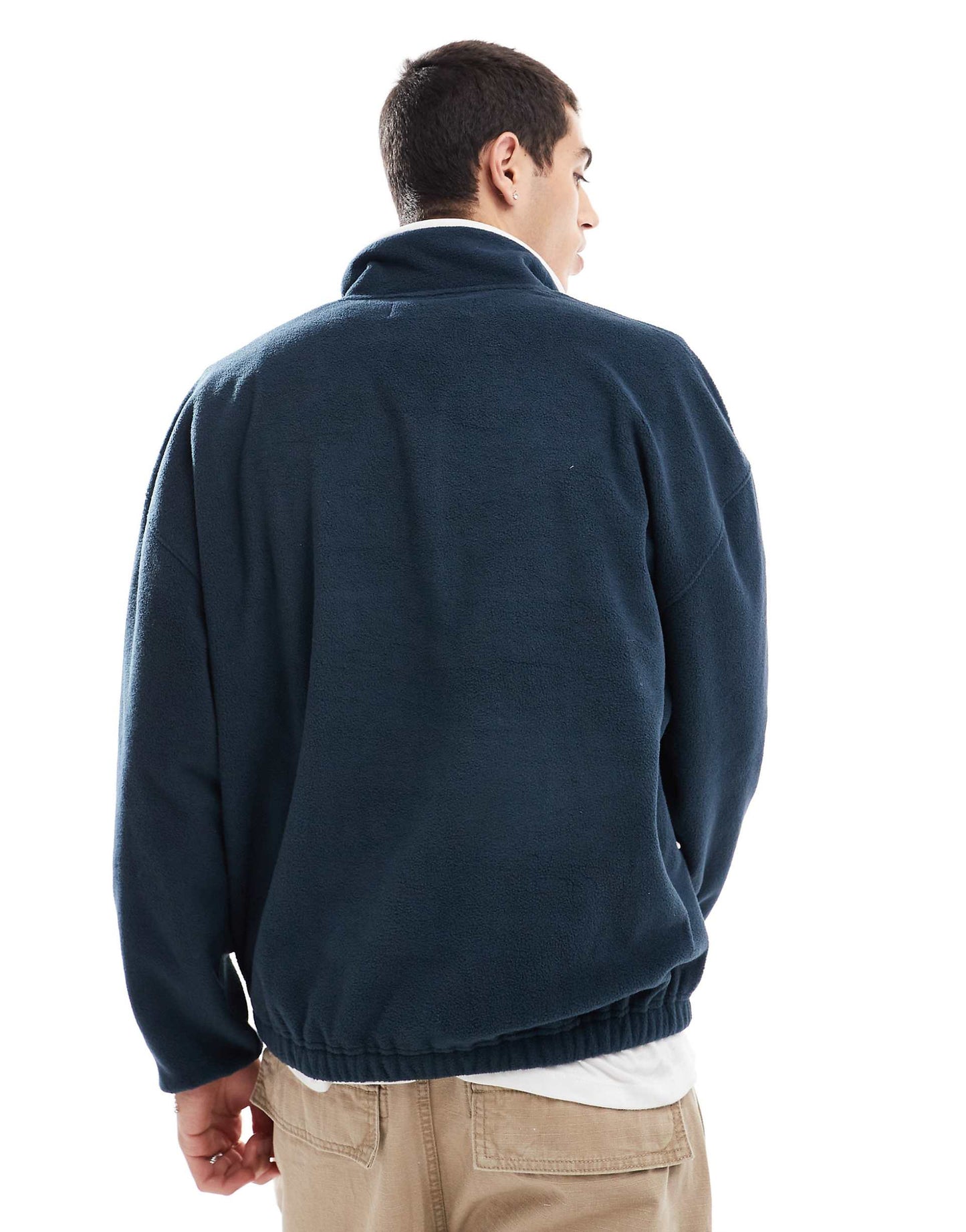 Motif Detail Half Zip Sweat Top