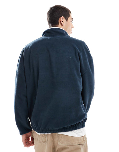 Motif Detail Half Zip Sweat Top