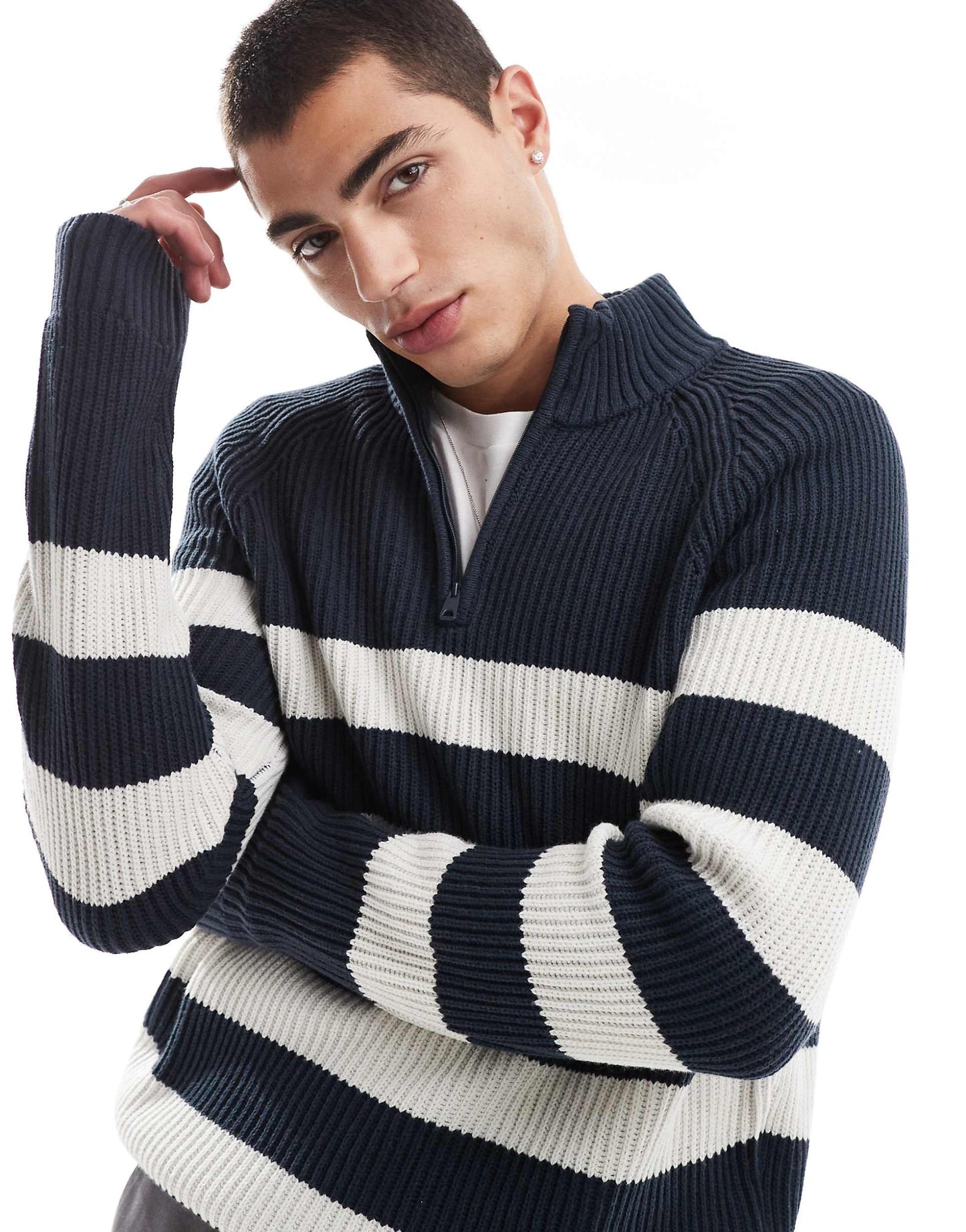 Quarter Zip Knitted Jumper