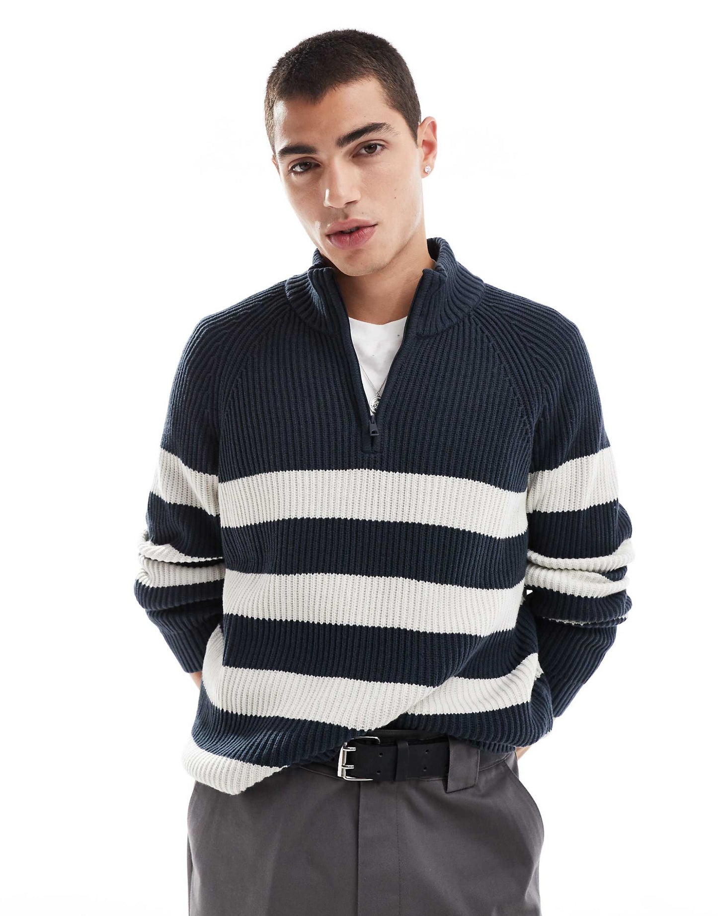 Quarter Zip Knitted Jumper