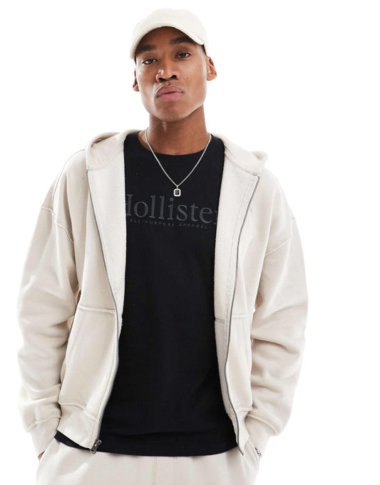 Boxy Mini Logo Motif Hoodie Co-Ord