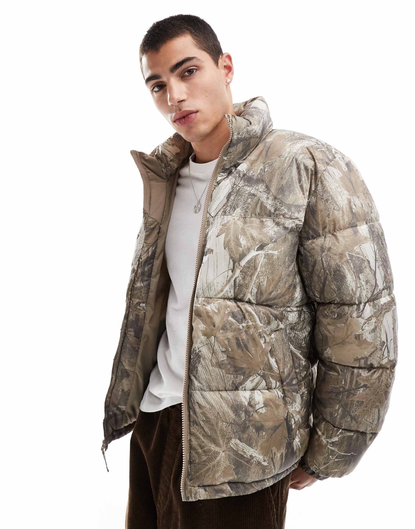 Boxy High Neck Padded Coat