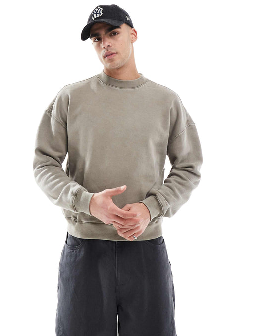 Boxy Crew Neck Sweat Top