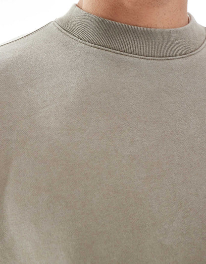 Boxy Crew Neck Sweat Top