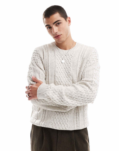 Cable Knitted Boxy Jumper