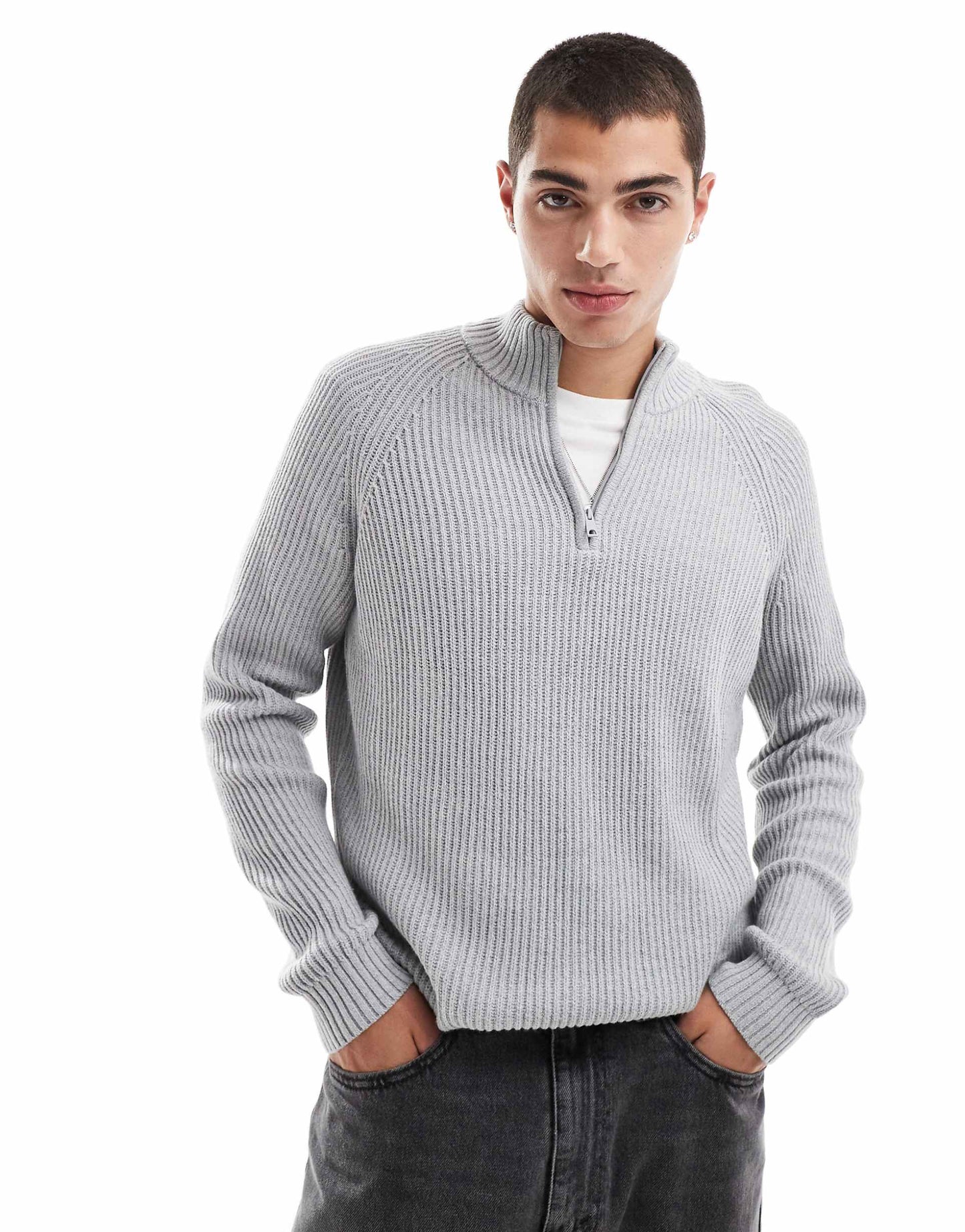 Quarter Zip Knitted Jumper