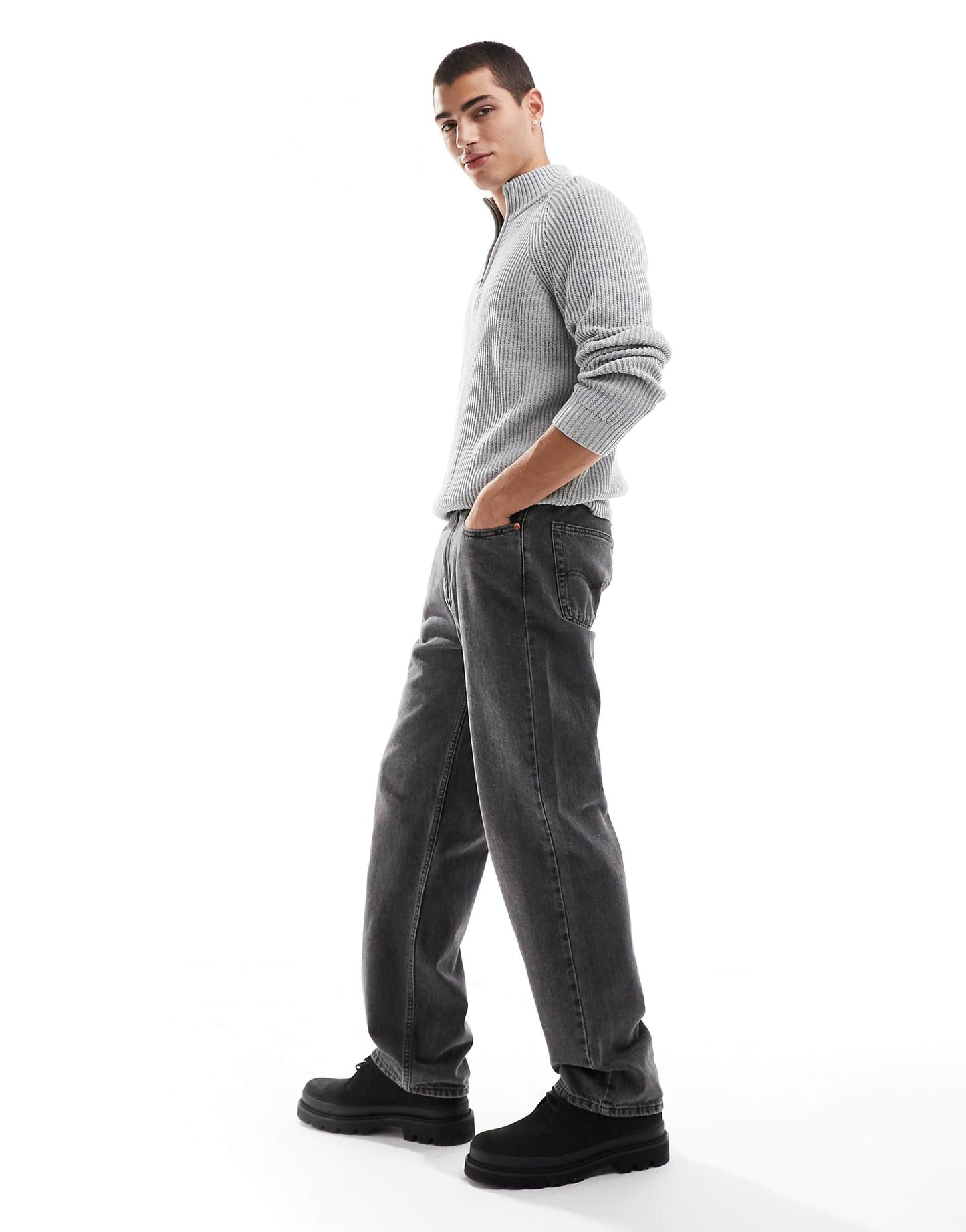 Quarter Zip Knitted Jumper