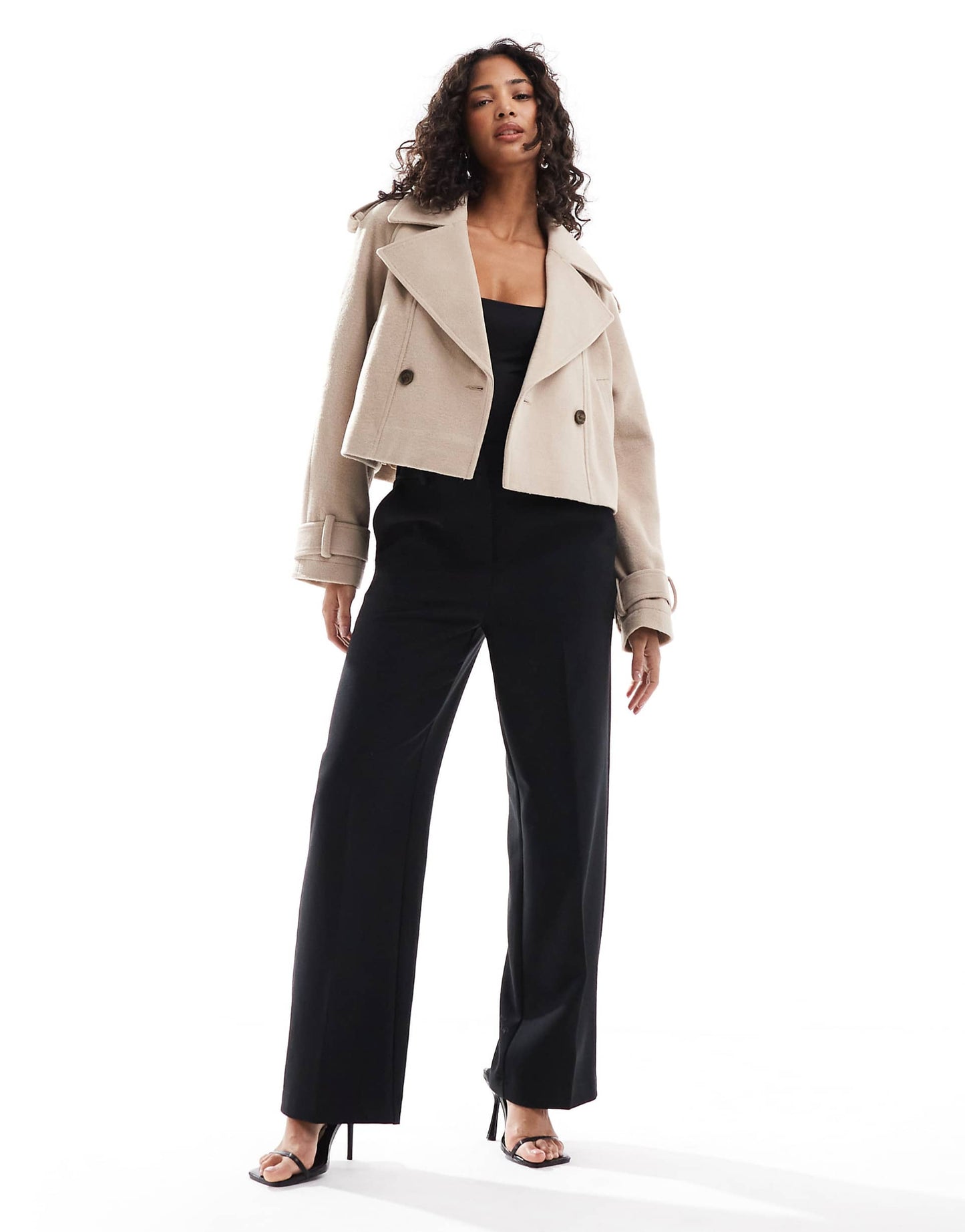 Cropped Formal Trench Coat
