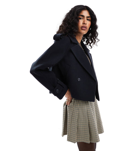 Cropped Formal Trench Coat