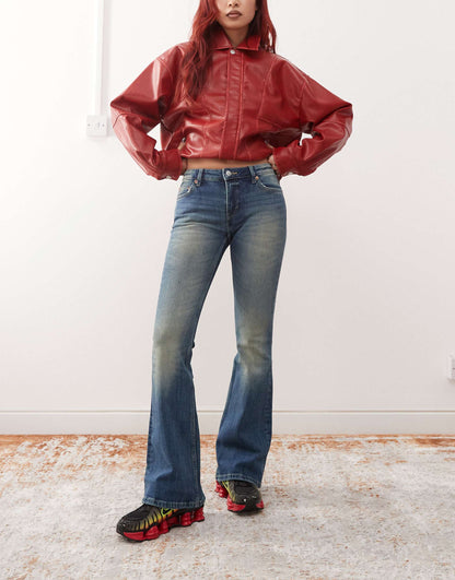 Flame Low Waist Flared Jeans