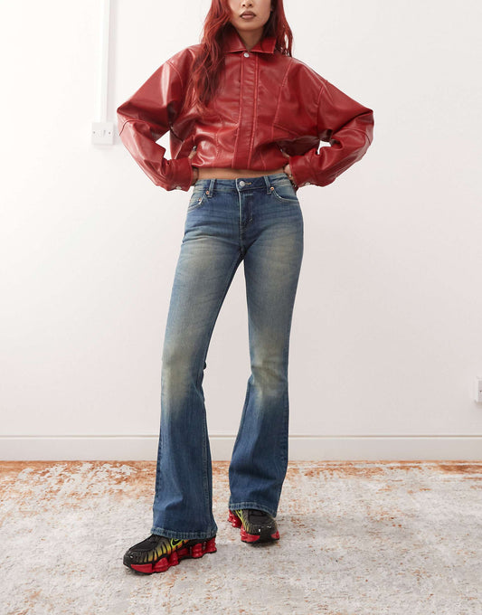 Flame Low Waist Flared Jeans