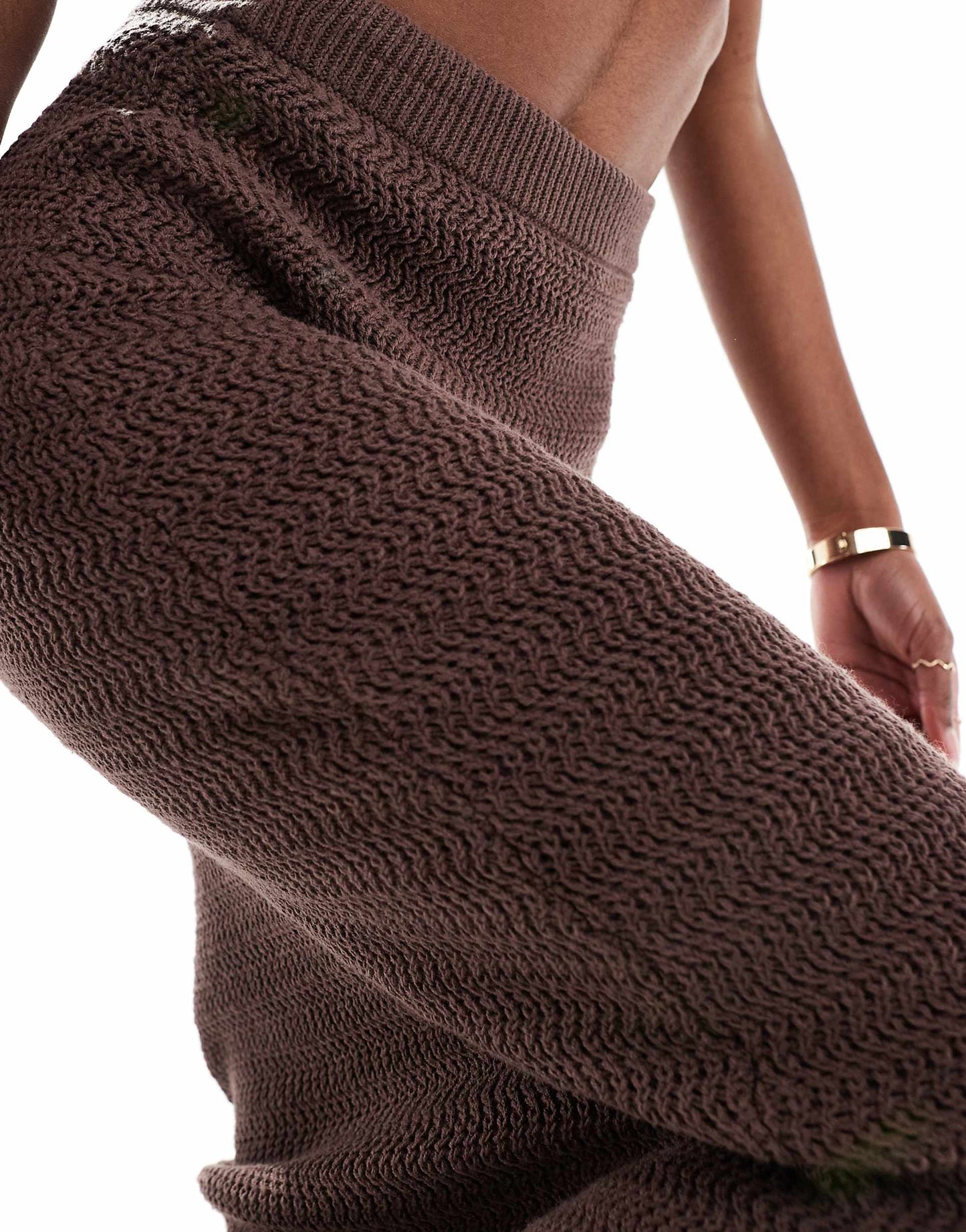 Knitted High Waisted Maxi Beach Skirt Co-Ord