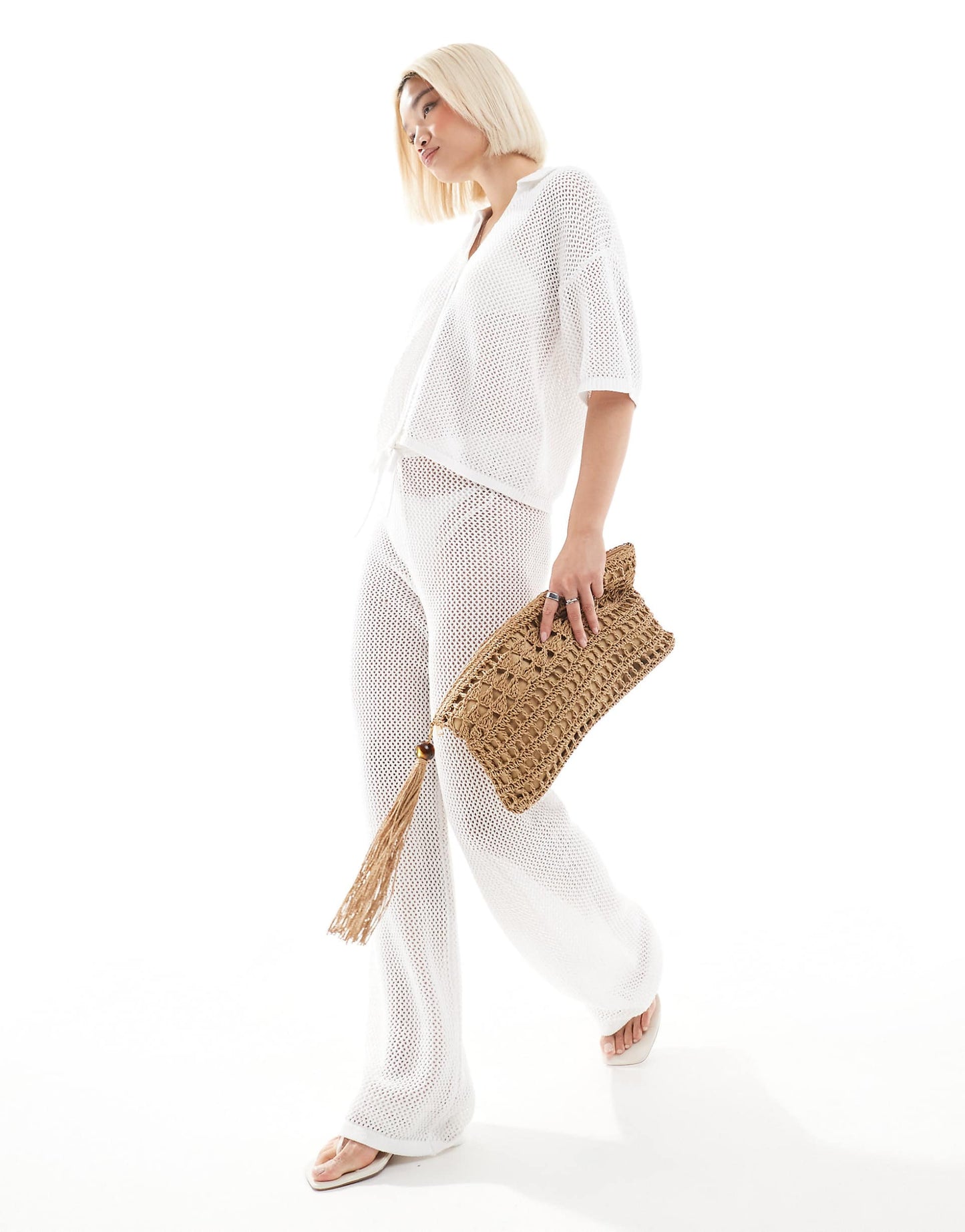 Knit Beach Shirt And Trousers Co-Ord