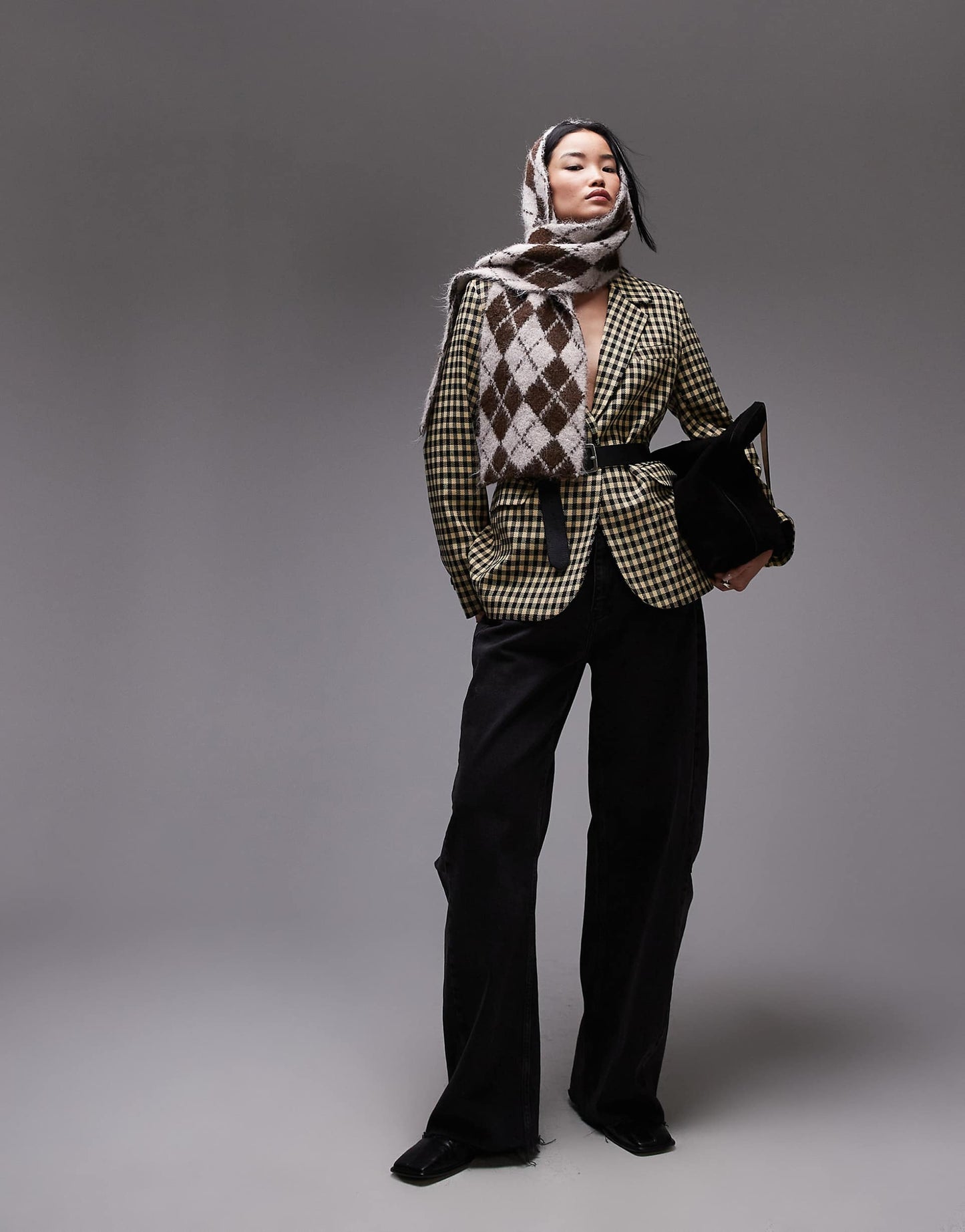 Bold Check Tailored Blazer