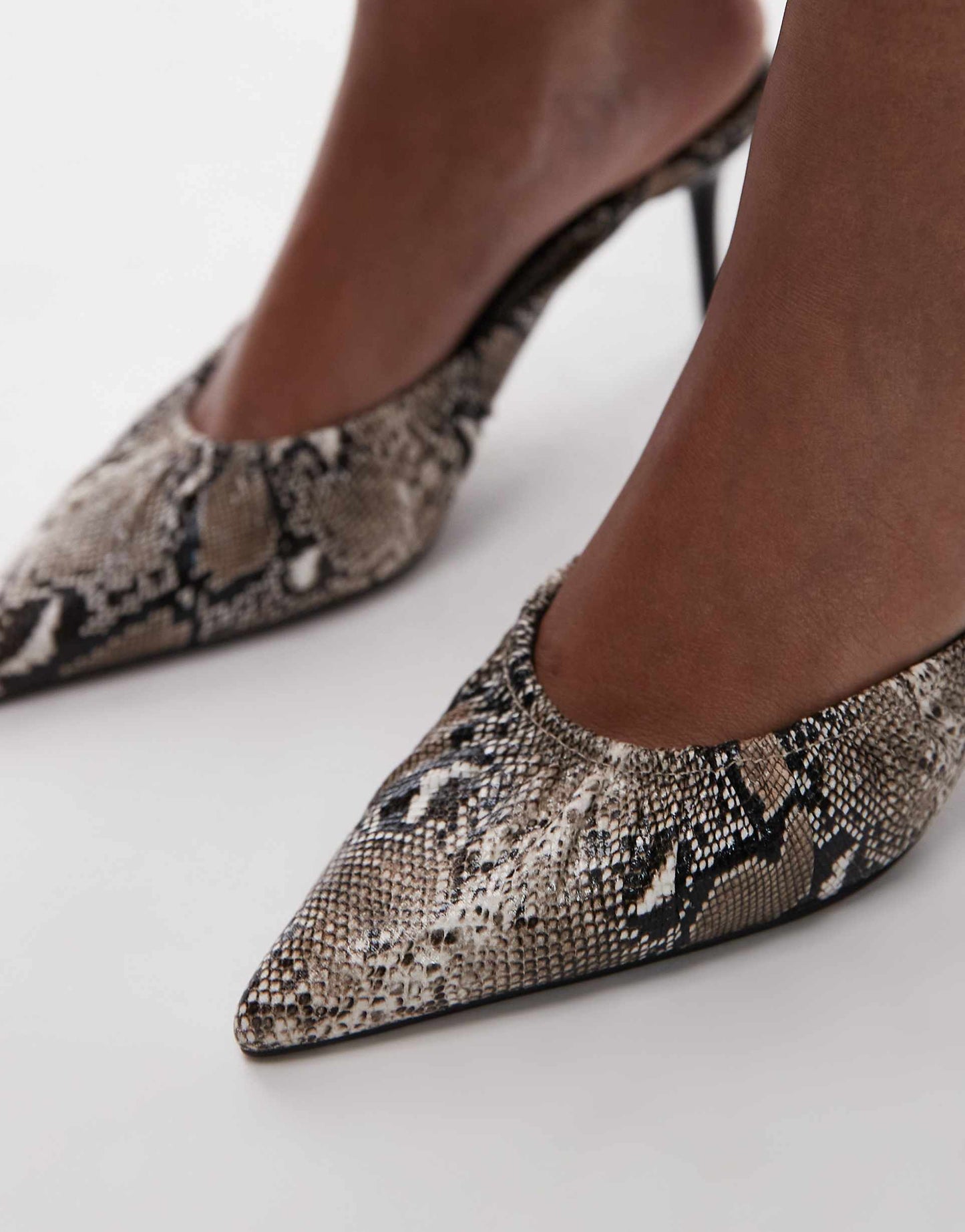Dill Ruched Slip On Mid Heeled Shoes