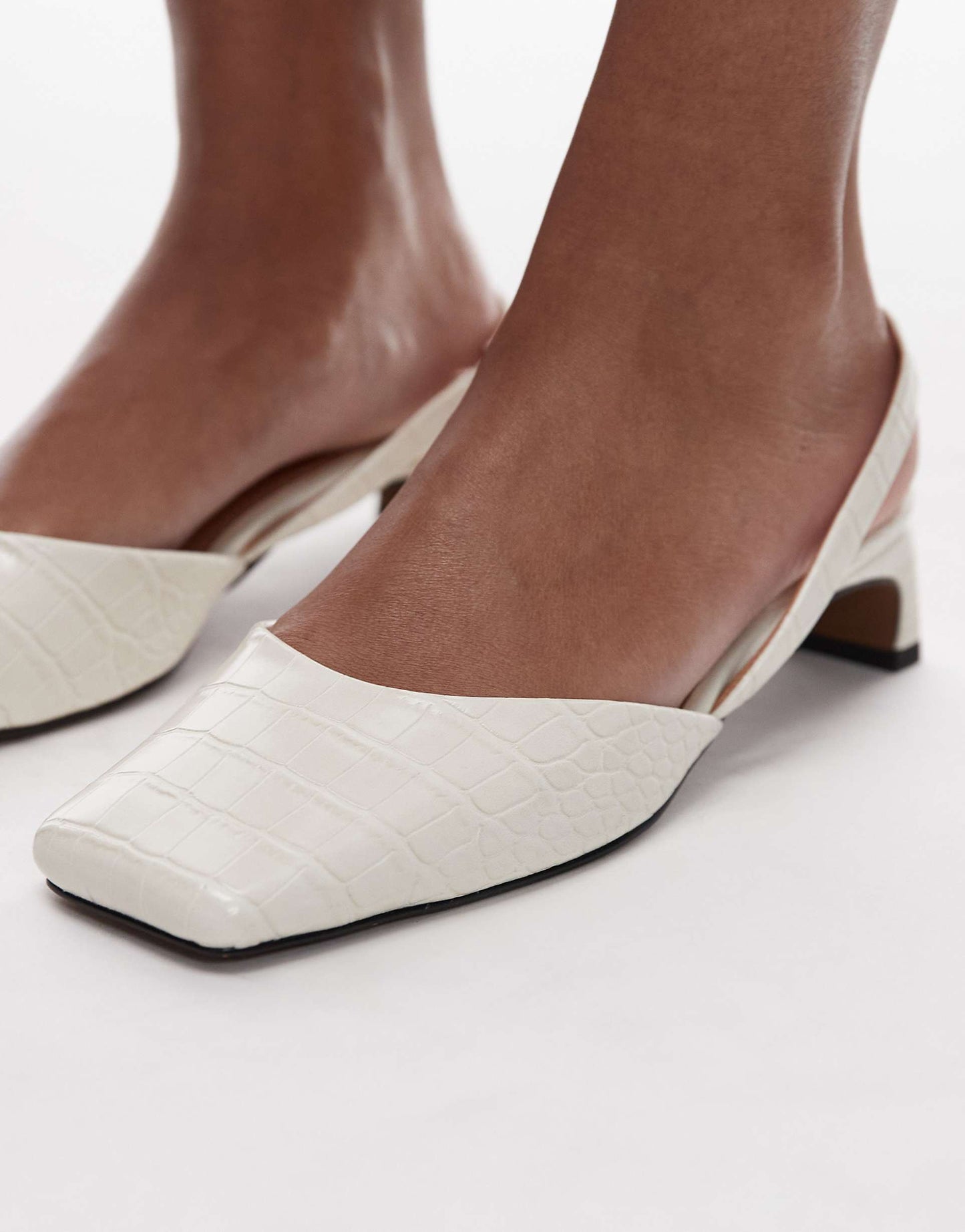 Diana Square Toe Mid Heeled Shoes