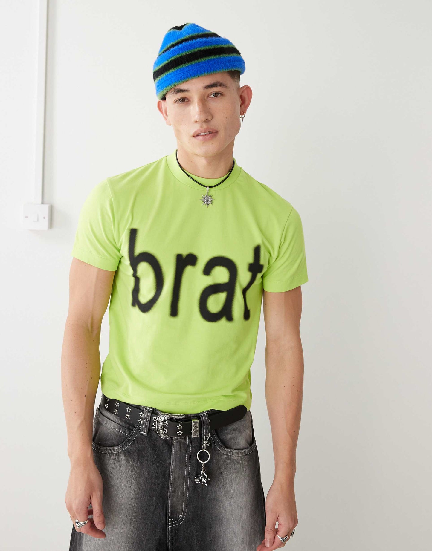 Official Charli Xcx Brat Slogan Shrunken T-Shirt