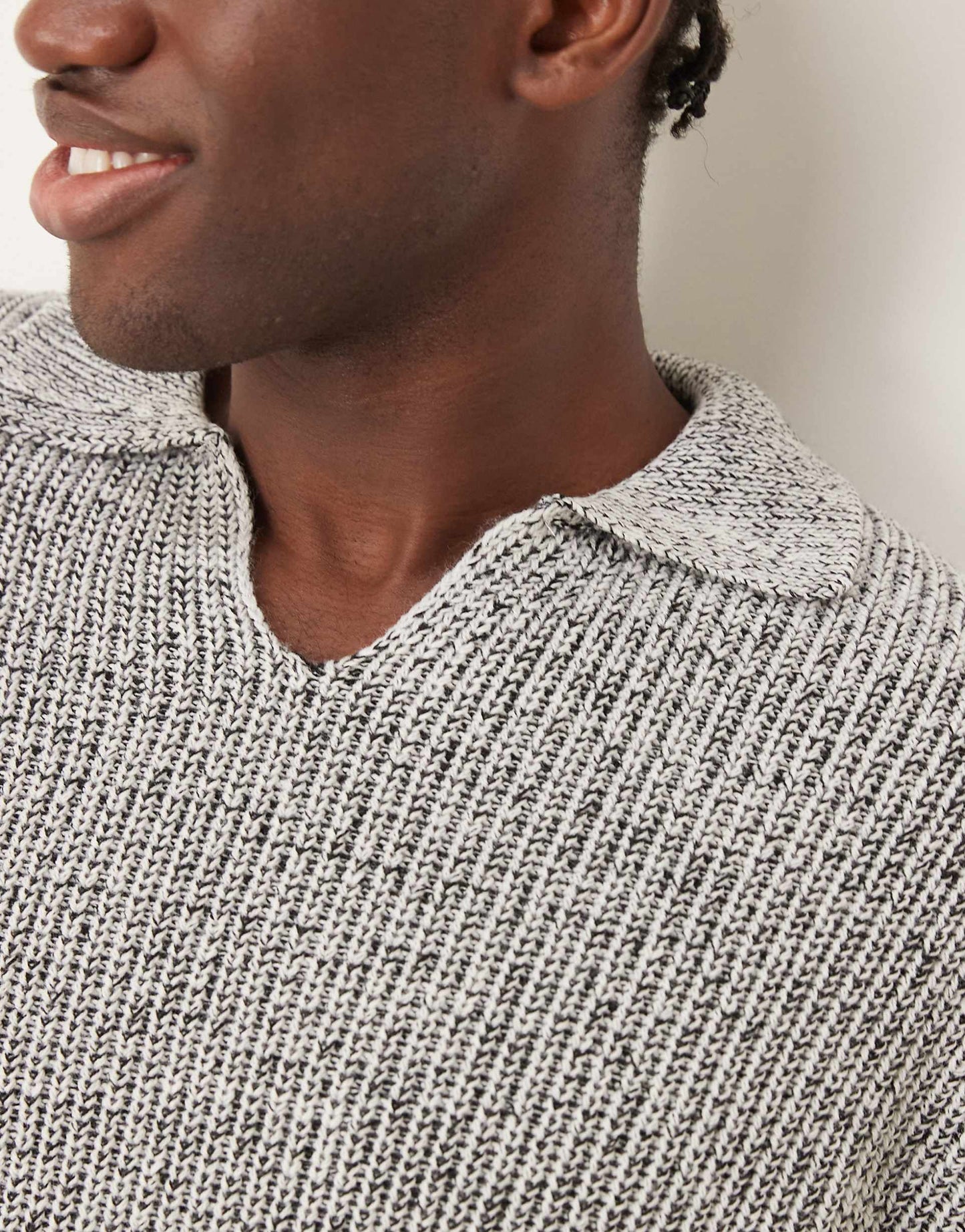 Knitted Oversized Boxy Polo Jumper