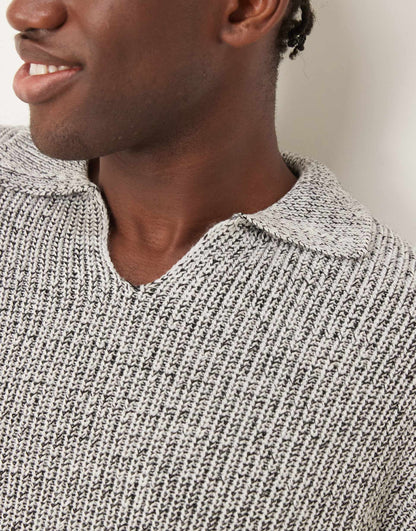 Knitted Oversized Boxy Polo Jumper