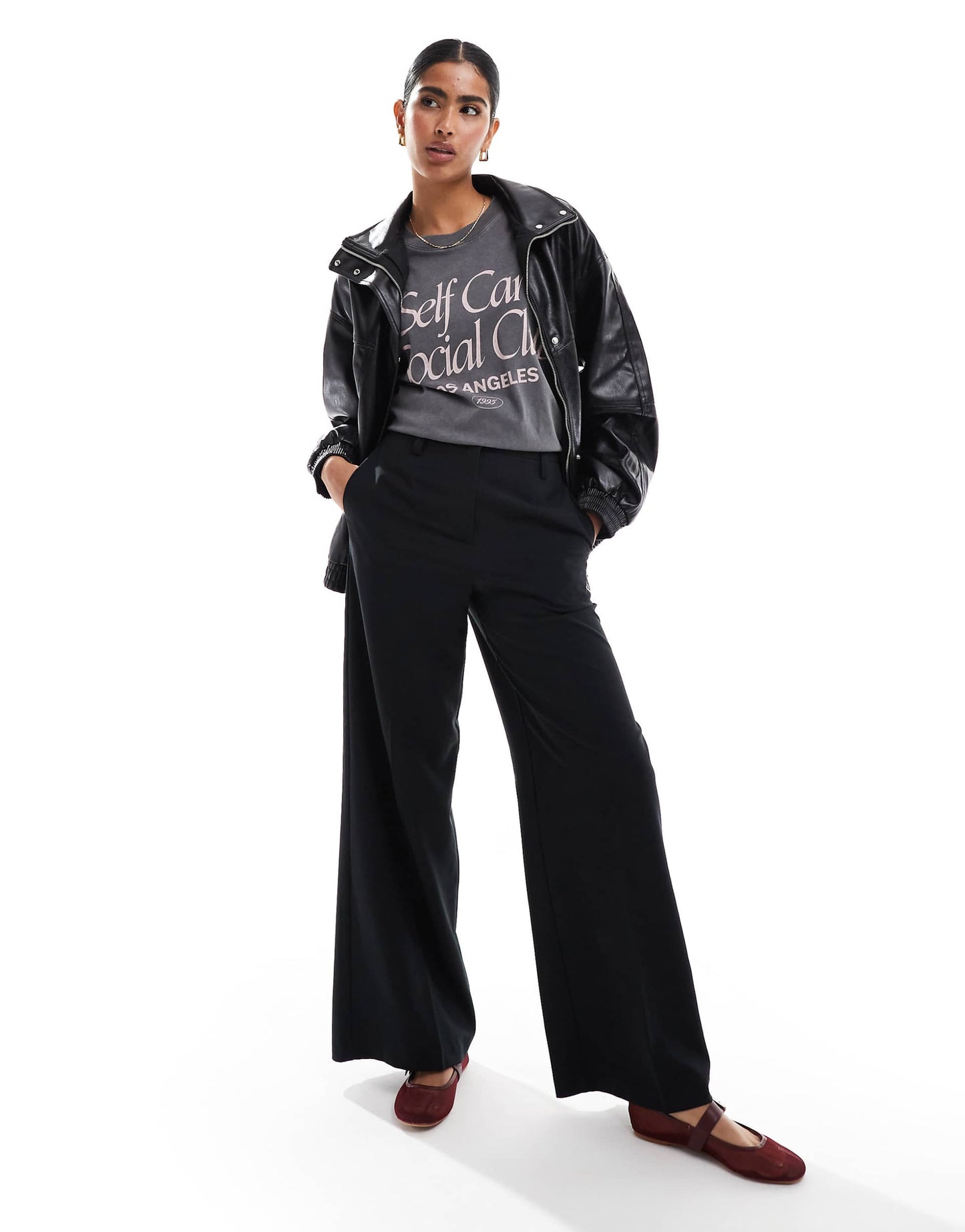 Long Sleeve Oversized Dad Slogan T Shirt