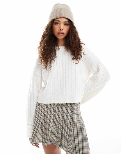 Cozy Knitted Cropped Jumper