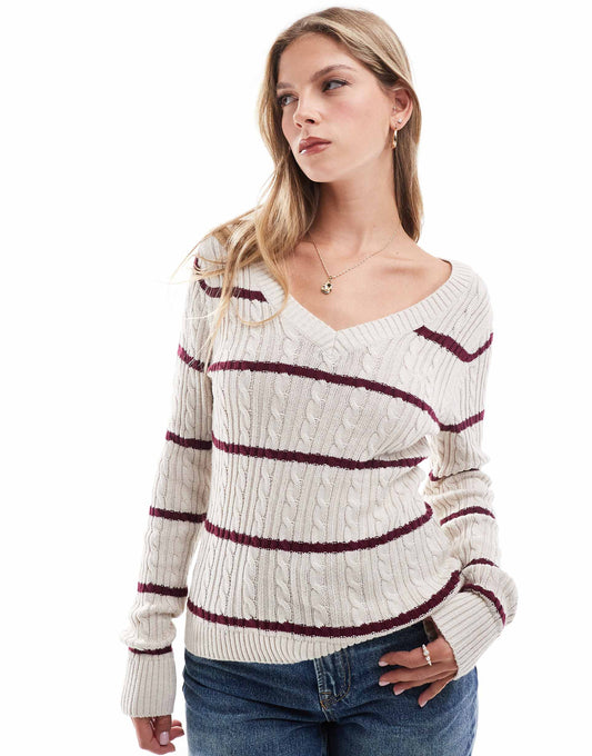 Icon V Neck Knitted Jumper