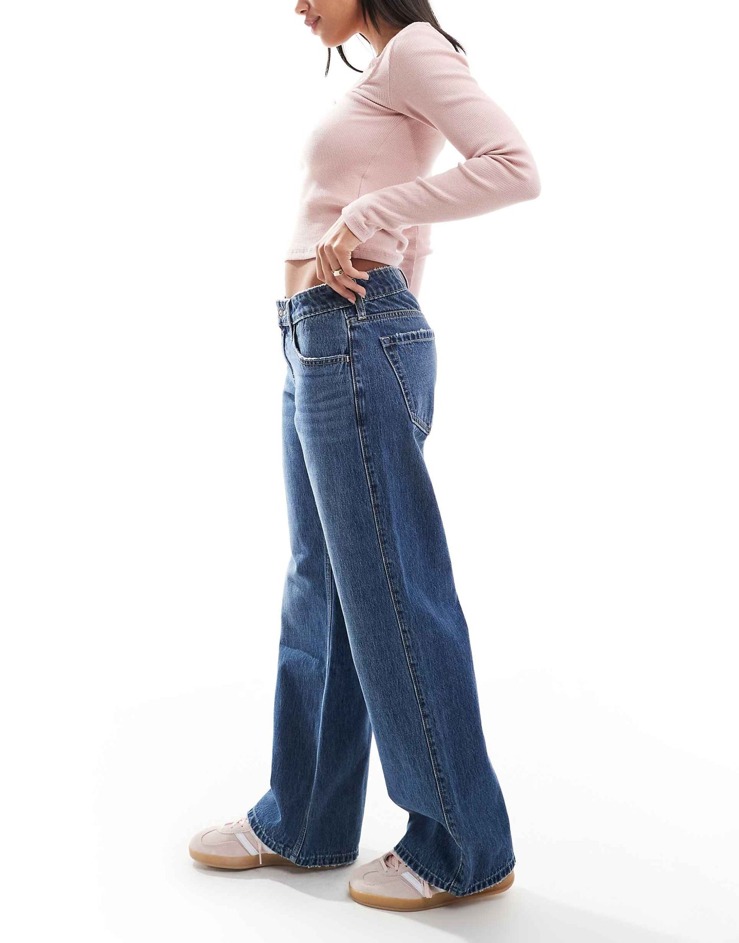 Low Rise Baggy Straight Leg Jean