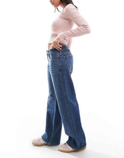 Low Rise Baggy Straight Leg Jean