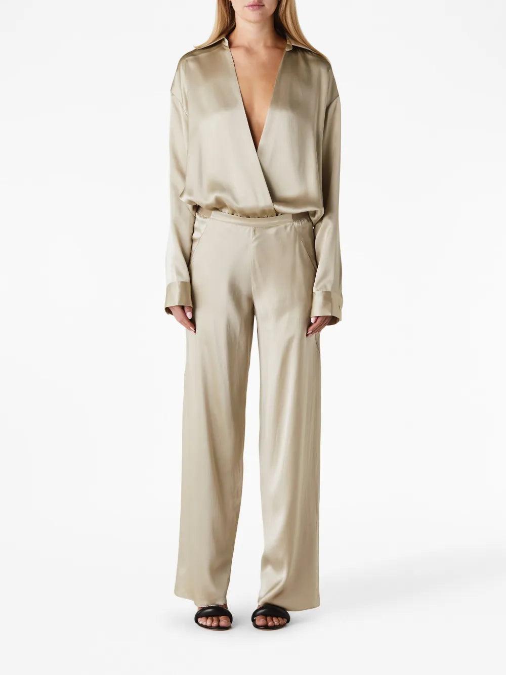 Long-Sleeve Silk Shirt