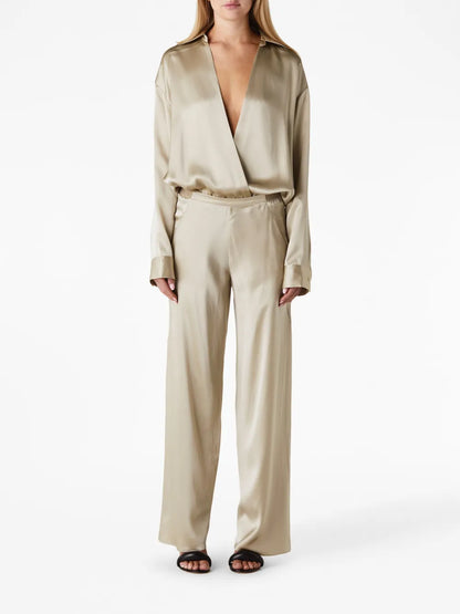 Long-Sleeve Silk Shirt