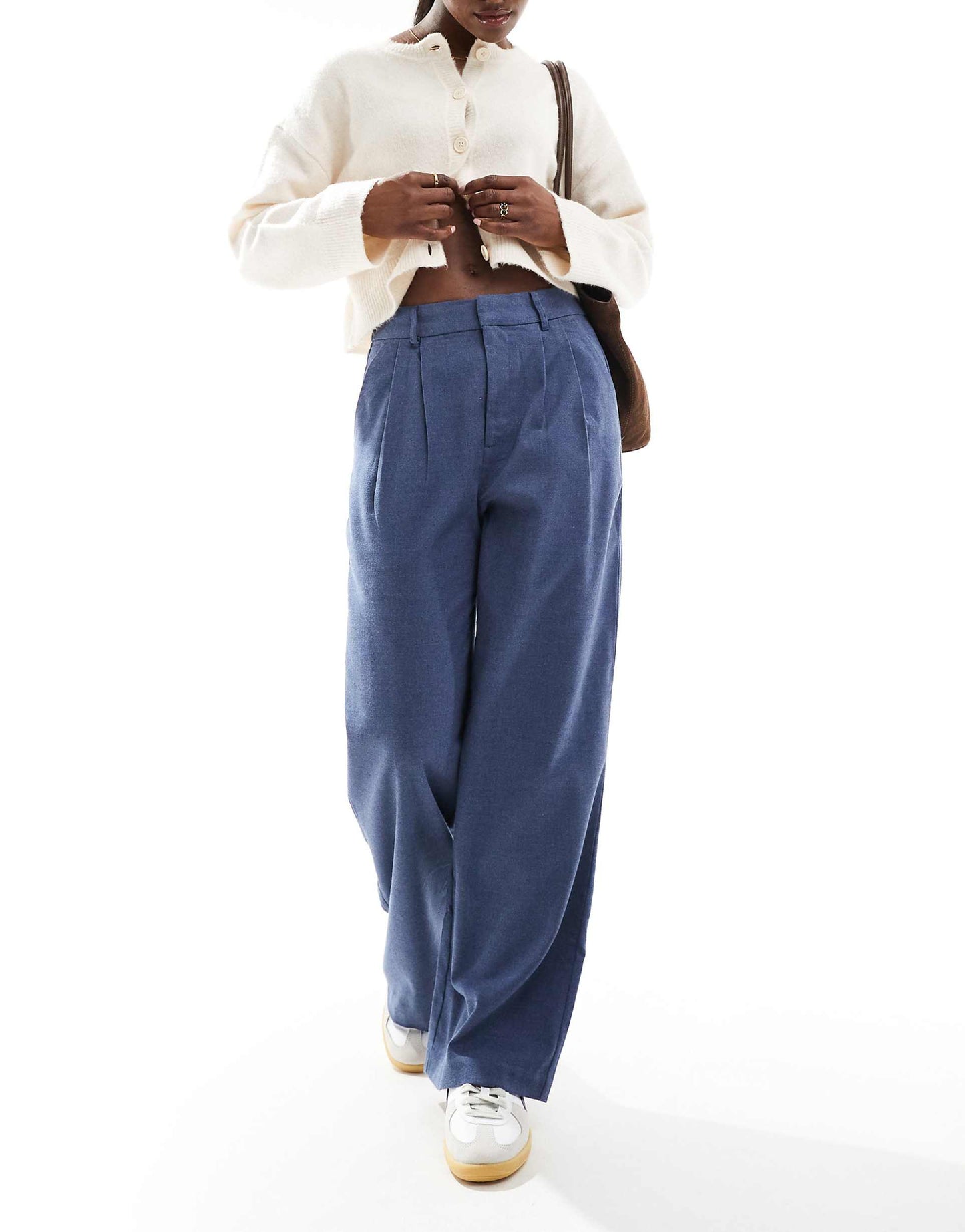 High Waist Tailored Wide Leg Trouser