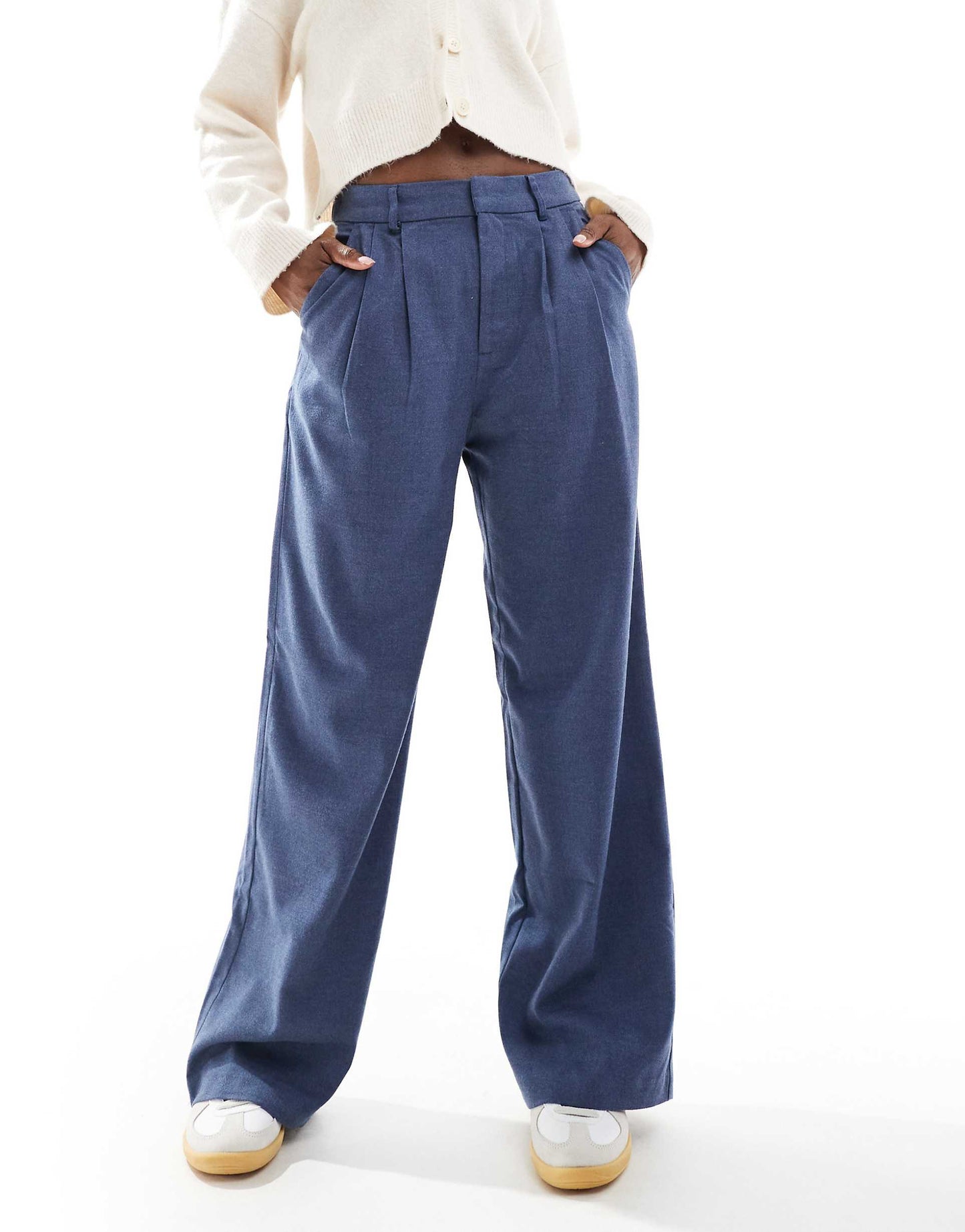 High Waist Tailored Wide Leg Trouser