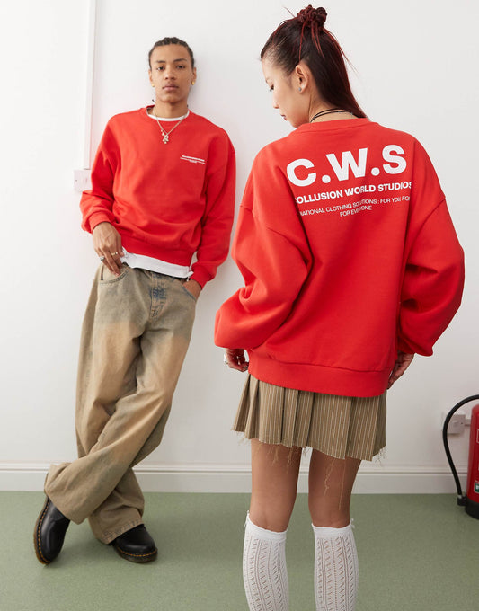 Unisex  Graphic Boxy Sweat