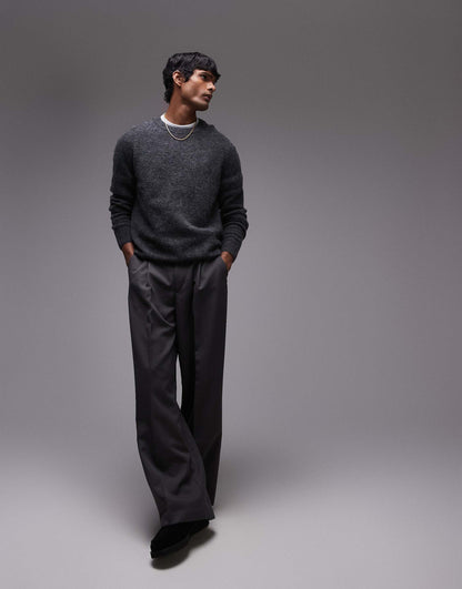 Alpaca Blend Jumper With Crew Neck