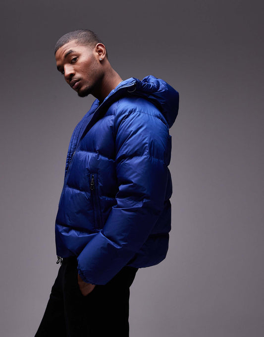 Sporty Down Jacket With Hood